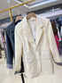 Single Breasted Folded Sleeves Blazer
